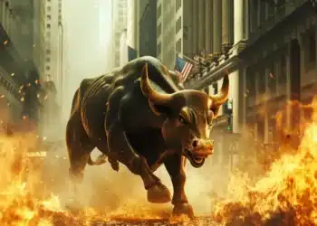 Býk oheň akcie Wall Street