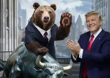 Medveď Wall Street Trump