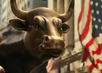 Akcie býk Wall Street