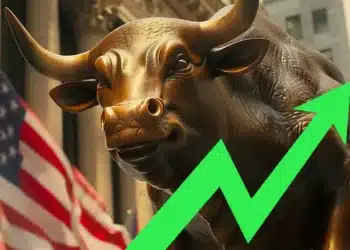 Akcie býk Wall Street