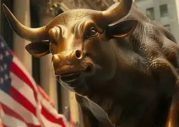 Akcie býk Wall Street