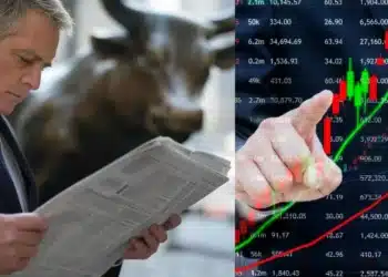 Akcie, obchodník na Wall Street