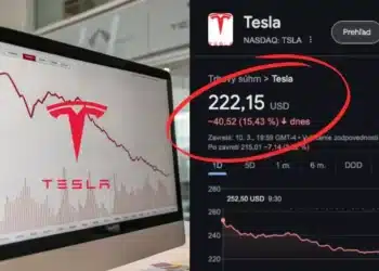 pád akcií Tesla