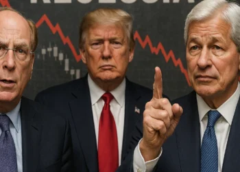 Dimon, Fink a Trump