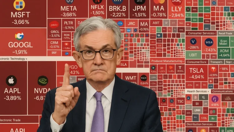 Jerome Powell, pád akcií