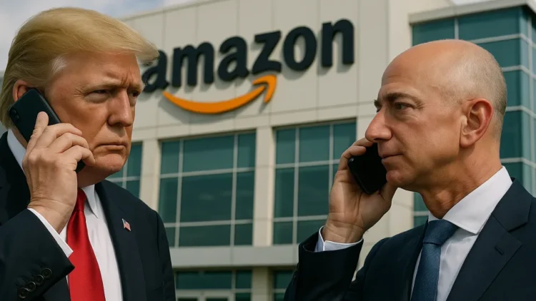 Jeff Bezos a Donald Trump