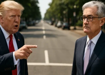 Jerome Powell a Donald Trump