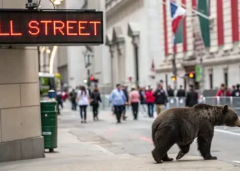 Medveď Wall Street akcie