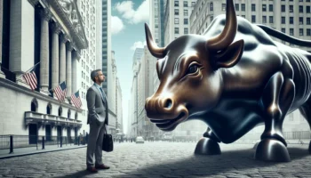 Býk Bull Wall street investor