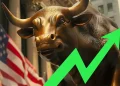 Akcie býk Wall Street