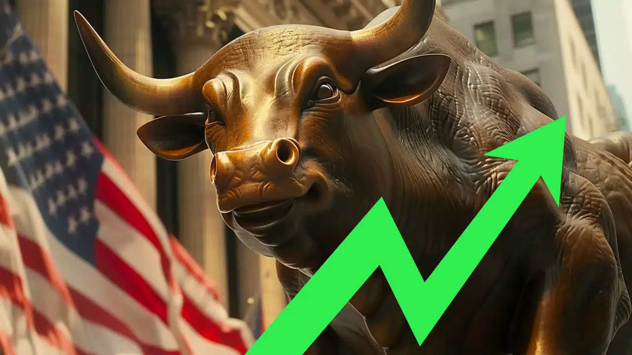 Akcie býk Wall Street