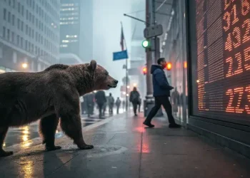 Medveď Wall Street akcie