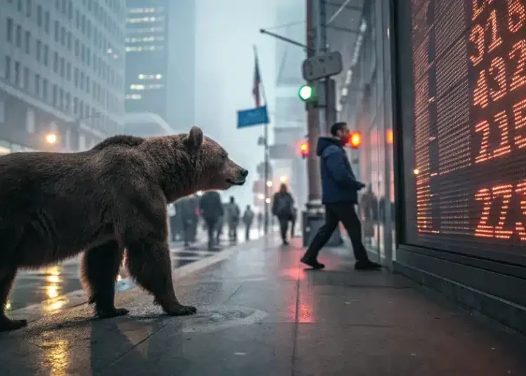 Medveď Wall Street akcie