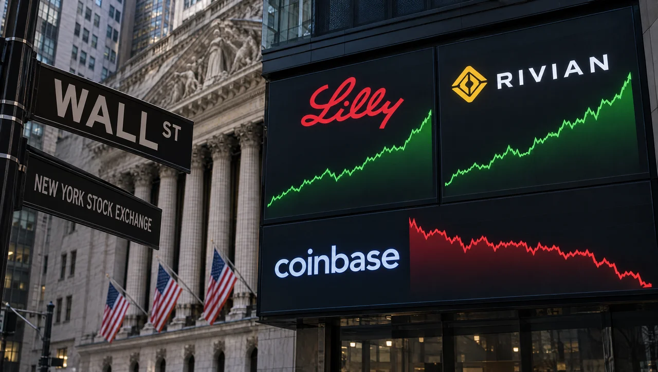 Eli Lilly Rivian Coinbase