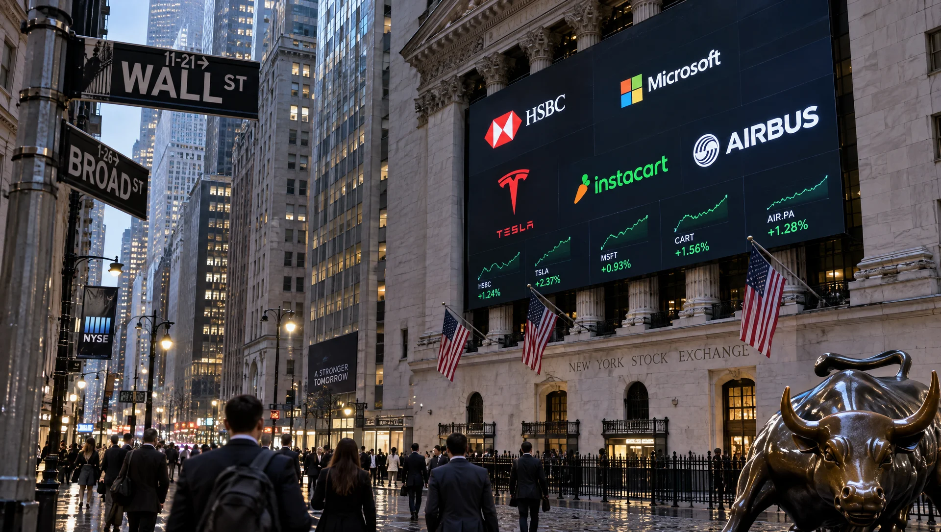 Hsbc Microsoft Tesla Instacart Airbus